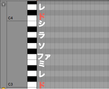 MIDIノートエディタ